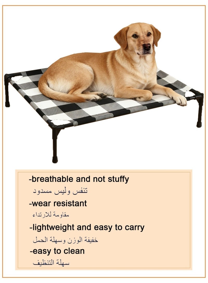 Elevated Dog Bed for Small and Medium-Sized Dog, Breathable Cooling Raised Dog Cot Metal Frame, No-Slip Feet, Dog Camping Bed Small Pet Bed for Indoor/Outdoor - Image 3